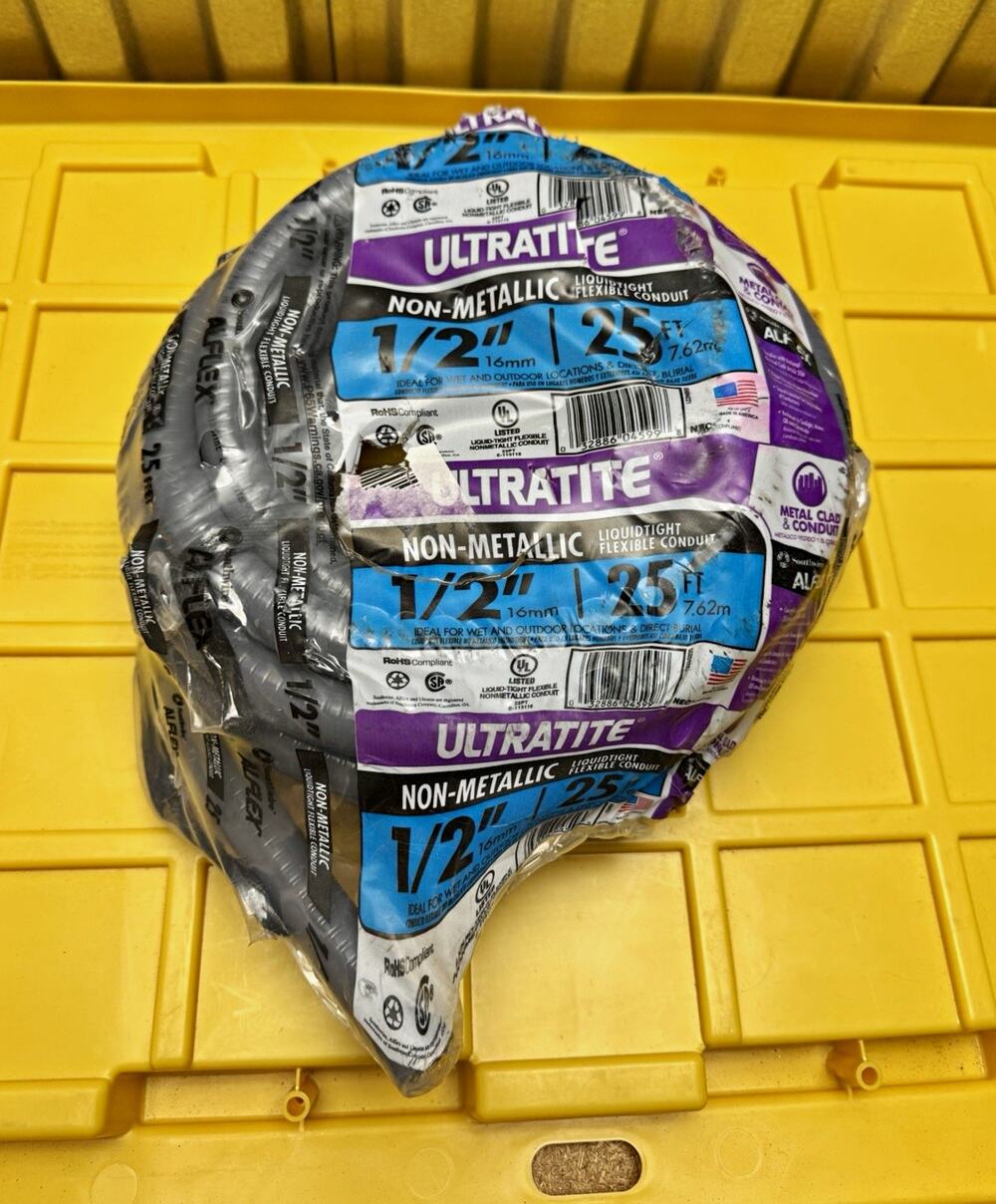 Ultratite Liquid-Tight Flexible Nonmetallic Conduit 1/2 in x 25 ft Gray